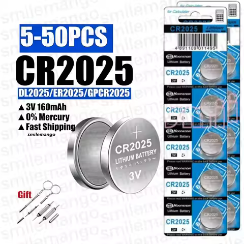 5-50Pcs CR2025 DL2025 ER2025 GPCR2025 3V Lithium Coin Cell Battery For Car Key Fob Audi Mercedes Nis