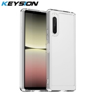 KEYSION โปร่งใสกันกระแทกเคสสำหรับ SONY Xperia 10 V 5 V 1V ซิลิโคน TPU นิ่มใสหลังโทรศัพท์ฟิล์มป้องกัน