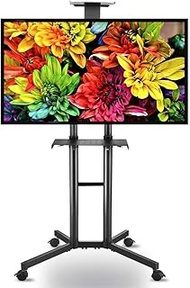 TV stands Pedestal Bracket Mobile TV Trolley Stand With Lockable Wheels, Adjustable Universal 32-70 Inch With Double Shelf beautiful scenery