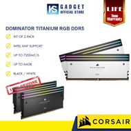 Corsair Dominator Titanium RGB DDR5 Premium Ram - Intel XMP Support ( BLACK / WHITE )