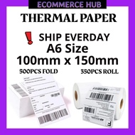 A6  Thermal Sticker Thermal Paper 100*150mm