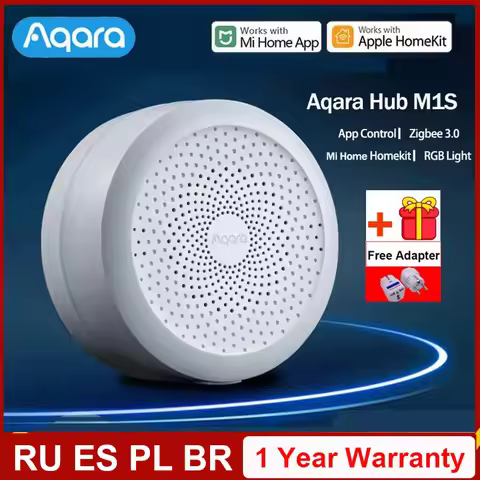Original Aqara Hub M1S Gateway with RGB Led Night Light Zigbee 3.0 Siri Voice APP Smart Remote Contr