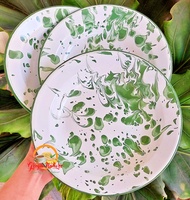 GRIYA NATURE [COD] Piring Blirik 20 - 22cm | Pisin | Piring Enamel Tebal | Piring Makan Jadul Piring