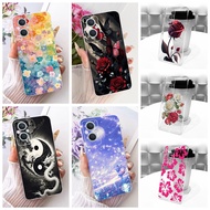 Clear Cover Oppo Reno 7Z 5G Case CPH2343 Cute Cat Fashion Butterfly 2D Painted Casing Oppo Reno7 Z 5