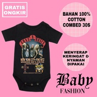 HITAM Baby JUMPER GUNS N ROSES Poster METAL BAND - BODYSUIT JUMPSUIT Rock Music BABY KIDS - BABY Boys Girls - Black Age 0-6 Months 6-12 Months