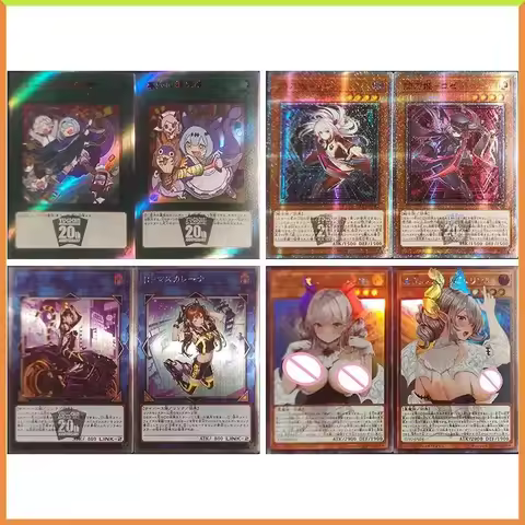 Anime Yu-Gi-Oh DIY ACG Game Versus Refractive Flashcards Called by the Grave Toys for Collectible Ca