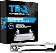 TRQ Front Exterior Door Handle Chrome Compatible with 08-16 Toyota Sequoia 07-19 Tundra