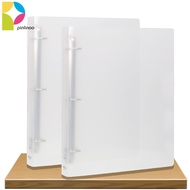Pinlinoo A4 3 Rings 4rings Binder, 1.4 Inch Binder Organizer Holds 8.5'' x 11'' Paper Large Clear Vi