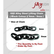 G80 Alloy Lifting Chain 6mm / 8mm Load Chain Black Chain