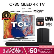 TCL C735 QLED 4K Google TV 98 inch | iMAX Enhanced | 144 Hz VRR | HDMI 2.1 | Dolby Atmos | Gaming TV |  Android TV