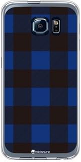 SECOND SKIN Buffalo Check Blue (Soft TPU Clear) Design by Moisture/for Galaxy S6 SC-05G/docomo DSC05