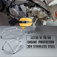 ORIGINAL VIETNAM LC135 V1 TO V8 LCV8  Side Engine Casing Protector Engine Guard Cover Stainless Stee
