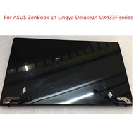 Original replacement For ASUS ZenBook 14 Deluxe U4300F UX433FN UX433FA UX433 LCD screen assembly Upper part of laptop1920X1080