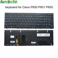 USA English RU Backlight Keyboard for Clevo P655 P655HP6-G P670HS-G P670HP6-G P671HP6-G P650HP3-G P6