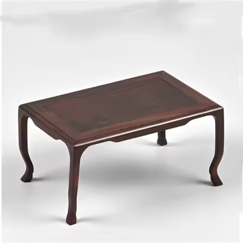 Rectangle Redwood Carved Bonsai Display Pedestal, Horseshoe, Horseleg Shape, Vase Decoration, Statue