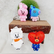 GANTUNGAN Shooky Keychain Cooky Keychain Mang Keychain Tata Keychain RJ Keychain Bt21 Rubber Keychai