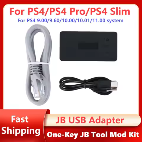 NEW One-Key JB Tool Mod Kit USB Dongle with Ethernet Type-C Cable JB USB Adapter for PS4/PS4 Pro/PS4