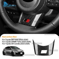 KUNGKIC Hard Carbon Fiber For Toyota GR Yaris GR Corolla Car Steering Wheel Lower Trim Cover LHD RHD
