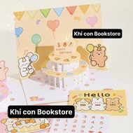 3D Birthday greeting Card + Envelope - 3D Birthday Card - Birthday gift Card - Happy Birthday Card 3