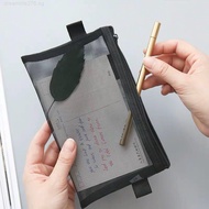 DER Simple Transparent Mesh Office Student Pencil Cases Nylon School Supplies PenBox FE276