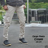 Jkj7 khaki long cargo pants | Striped stripes | Mountain | Cargo | Pdl | Cream - ivory, 27 3wh6