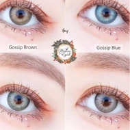【0.00~-8.00】Gossip 14.2mm Grey Brown Green Blue Korea Colored Contact Lens Free Lens Case