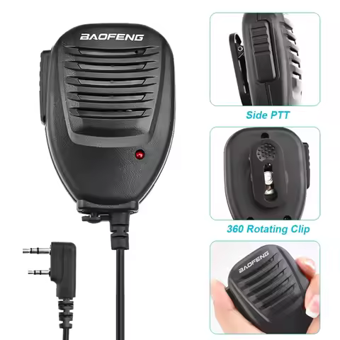 Baofeng Shoulder Speaker Mic Microphone for Baofeng Walkie Talkie UV 5R 82 888S UV S9 PLUS UV 13 16