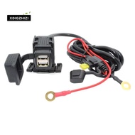 Waterproof USB Charger Kit for Motorcycle 4.2A Dual USB Port Socket Fuse O Ring Connector for Smartp