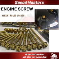 SPEED MASTER S.O.B Racing ENGINE ENJIN SKRU SCREW SET GOLD FOR LC135 135LC LC 135 4S Y15ZR Y15 RS150