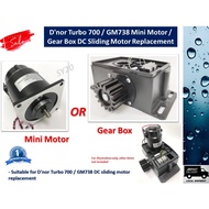 GM738 / D'nor Turbo 700 Autogate Mini Motor &amp; Gear Box - DC Sliding Autogate Motor replacement