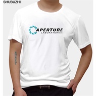 Men's T-Shirt With Aperture Laboratories Logo Pattern From Portal 2 Game Popular Fashion Fan Clothes