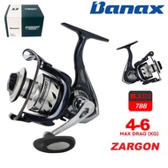 Banax Reel Zargon 7BB Spinning Fishing Reel (4kg-6kg Maxdrag) Estuary River Freshwater TCE Tackles