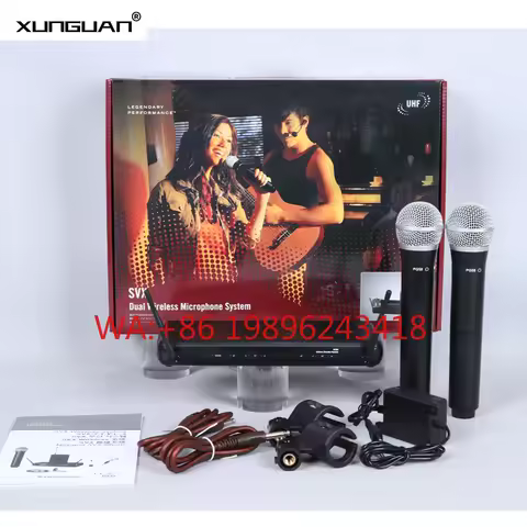 SVX288-PG58 Excellent Audio Quality 2 Channels UHF Wireless Microphone Diversity Receiver Handheld M
