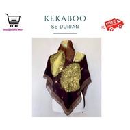 Tudung Bawal Cotton Printed Bidang 45 Batu Swarovski Durian Special Edition Kekaboo