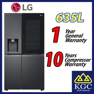 (Free Shipping) LG GC-X257CQES 635L Side-by-Side Refrigerator with InstaView &amp; Door-in-Door™ in Matte Black Finish Fridge