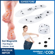 SOFEI 1 pasang sol pijat Batu magnet Silikon lembut ultra-tipis Menstimulasi kaki Pria Wanita