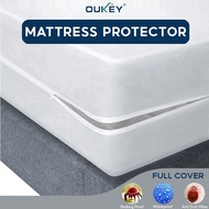 Zipper Mattress Protector Waterproof Bedbug Proof Mattress Cover Queen King Size Cadar Disposable Bed Cover