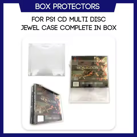 Box Protector For PS1 CD Multi Disc Jewel Case CIB Complete In Box Game Custom Clear Plastic Case