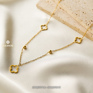 Dây chuyền vòng tay nữ titan Eleanor Accessories bộ trang sức cỏ 4 lá phụ kiện trang sức 9777