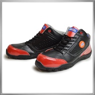 Seventy Six Lubricants Men's Safety Shoes Work Shoes Steel Toe Cup Insole High Cut 3041 Black/Red 28