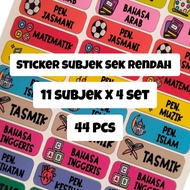 Sticker Subjek Sekolah Rendah Subjek KAFA Sticker Hari Buku Latihan