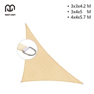 MEET COZY ผ้าบังแดด 420D กันน้ำ สามเหลี่ยมมุมฉาก Sun Shade Sails ผ้าใบบังแดด #1 FA-G
