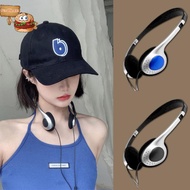 sun Personality Retro Headphones Millennium Y2K Style Headset Headset Over Ear Earbud Fashion Wired 