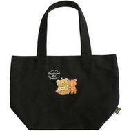 【懶熊部屋】Rilakkuma 日本正版 拉拉熊 懶懶熊 漢堡系列 帆布 刺繡 迷你 托特袋 提袋 午餐袋
