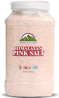 Himalayan Chef Himalayan Pink Salt Fine Grain, Enhance your dishes with the essence of the Organic Pink Salt, Plastic Jar-5 lbs