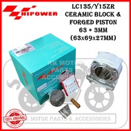 HIPOWER LC135 Y15ZR 63+3MM GEN 2 CERAMIC BLOCK & FORGED PISTON HIGH COMPRESSION (63x69x27MM)