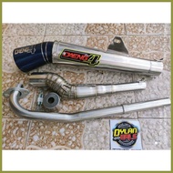 ◪ ✢ ◷ DAENG SAI4  PIPE WITH SILENCER  FOR SMASH 115 / WAVE 100 / XRM 110