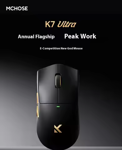 MCHOSE K7 Ultra Lightweight Gaming Mouse, Esports 8K Wireless with Magnetic Charging, PAW3950 Sensor