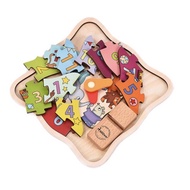 Mideer non Fisher Price ELC/wooden puzzle animal clock learning clock