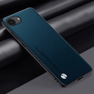 Luxury PU Leather Case For iPhone 16E Back Cover Matte Silicone Protection Phone Case For iPhone 16 